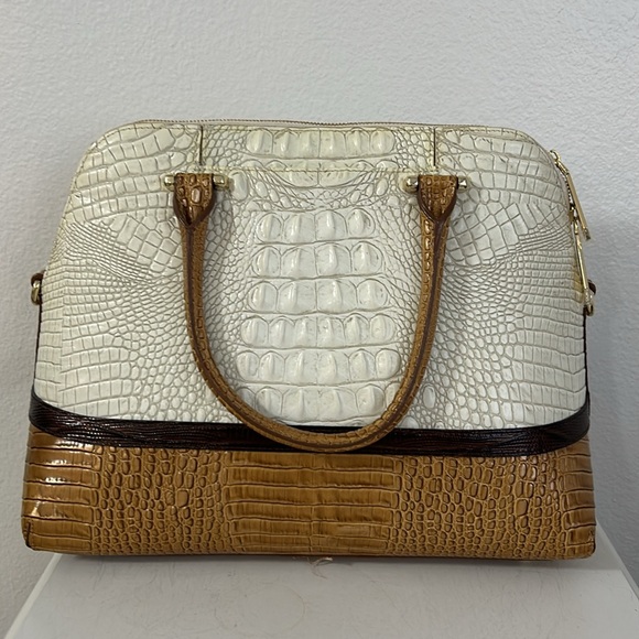 Brahmin Authentic Sydney Coconut Kedima Large Genuine Leather Tote Bag . - Picture 13 of 15